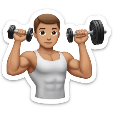 guy how to do bicep curls sticker