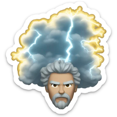 zeus lightning sticker