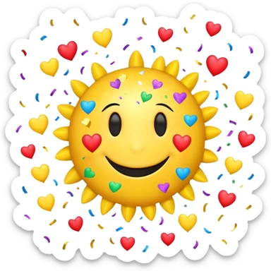 smiley face exploding with love sticker