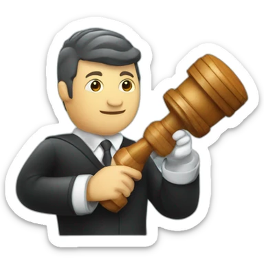 Scuba diving fins judge holding gavel sticker
