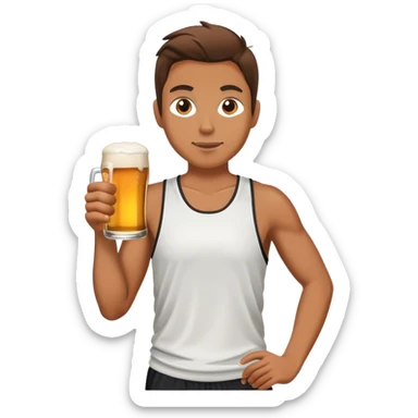 Runner with Beer  sticker