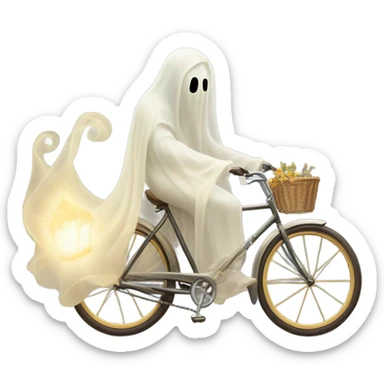 ghost on a bike sticker