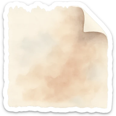 jagged torn paper edge with a folded corner, soft watercolor blend, beige and soft brown, transparent background, no face, no hands, no legs, no characters sticker