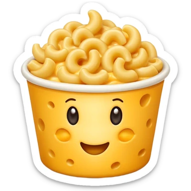 Macaroni and cheese cup sticker