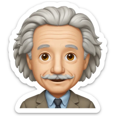 create albert enstein emoji  sticker