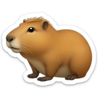 Capybara the king sticker