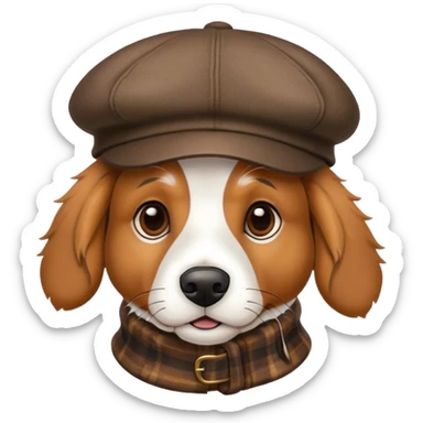 Dog wearing a hat like Sherlock Holmes’s  sticker