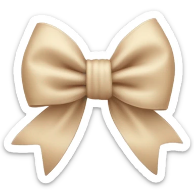 Cute beige bow sticker