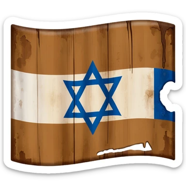Flag of israel with poop don't show the symbol sticker