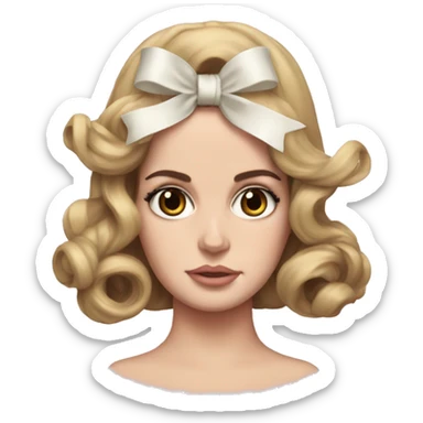 lana del Rey with bows in her head sticker