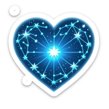 constellation heart  sticker