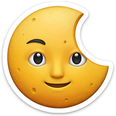 phases of the moon: half moon , no eyes sticker