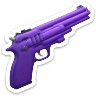 purple gun sticker