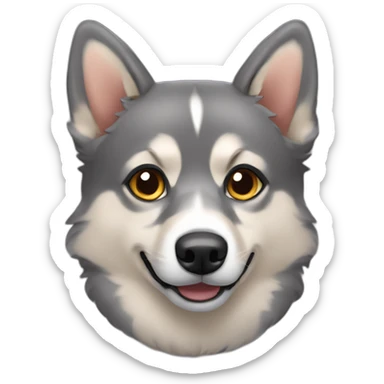grey vallhund dog sticker