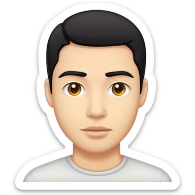 Black-haired man sticker