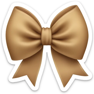 Light Brown bow  sticker