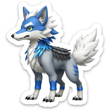 Fionbri-Vernid-Trico-Nargacuga-Wolf-Link-Silvally-fusion, full body sticker