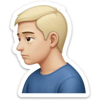 Human with bad posture  sticker