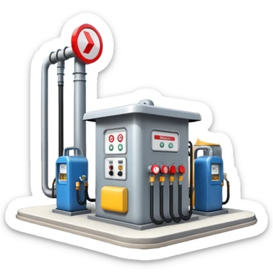 gas distribution station sticker