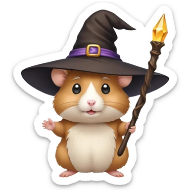 Hamster witch sticker