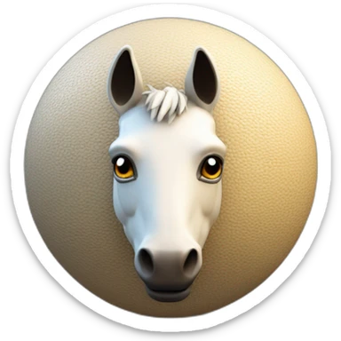 3d sphere with a cartoon Mule skin texture with Eye of Horus sticker
