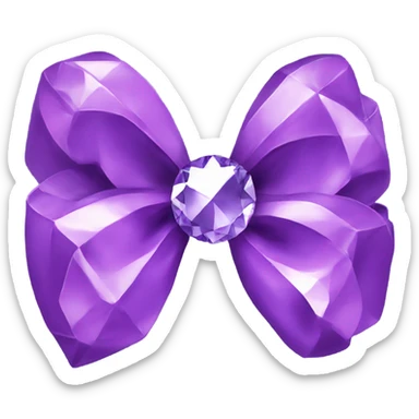 purple diamond bow sticker