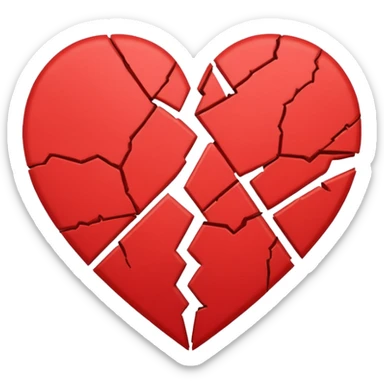 broken heart sticked together (divorce) sticker