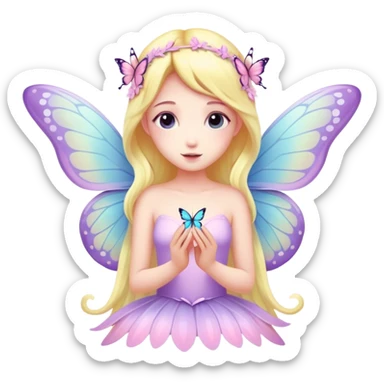 fairy Pastel butterfly  sticker