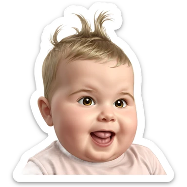 cute boy sticking out tongue sticker