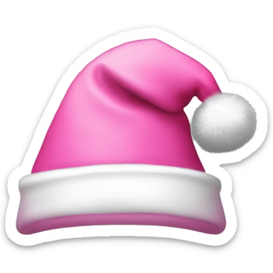 One pink Santa hat sticker