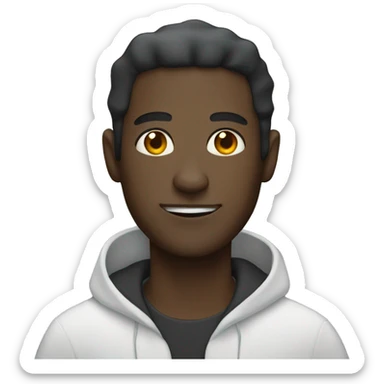 Black man in ghost costume  sticker