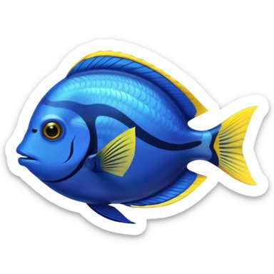 blue tang fish in an aquarium sticker