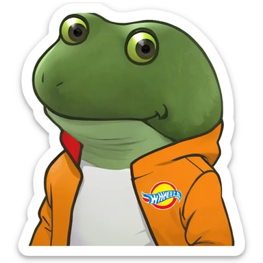 wearing a hot wheels jacket sticker