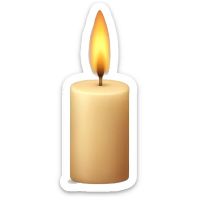 Beige candle sticker