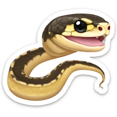 Ball Python snake with a bow sticker