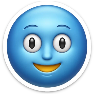 O emoji azul com o selo verificado dentro sticker