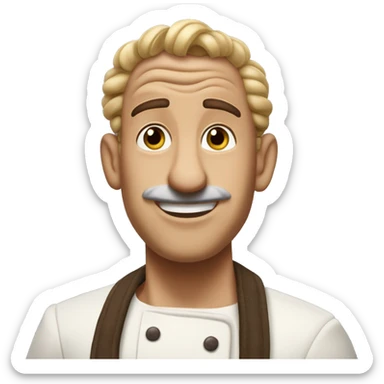 alfredo linguini from ratatouille- young-clean shaved sticker
