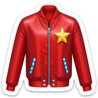 red sparkling jacket sticker