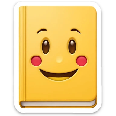 A textbook with the word 'emoji' written on the cover sticker