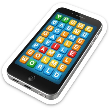 a phone showing the game wordle being played on it  sticker