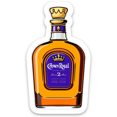 Crown Royal whisky bottle sticker