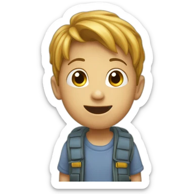 Enfant qui parle avec une bulle   sticker