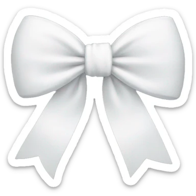 white bow sticker