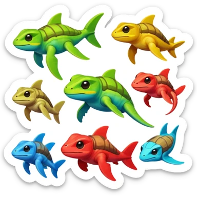 a set of emotes for youtube memberships based on a gek from No man's sky video game sticker