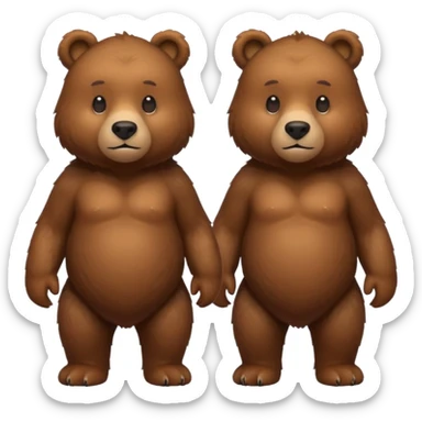 2 Bears , Clone. sticker