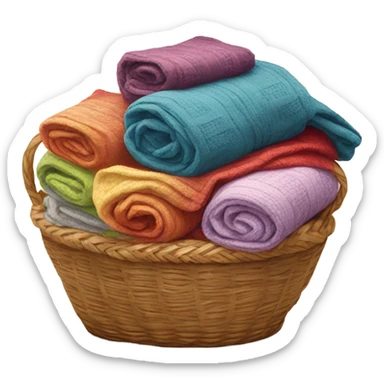 Blankets in a basket sticker
