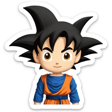 Son goku from dragon ball who show a cute heart  sticker