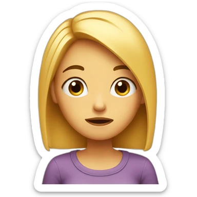 Bored Hungry girl sticker