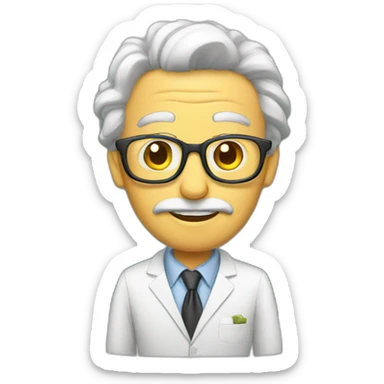 A funny professor teaching sticker