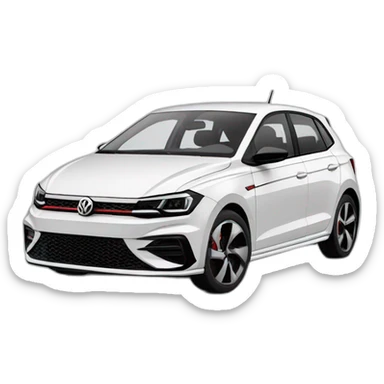 volkswagen polo 2019 gti white sticker